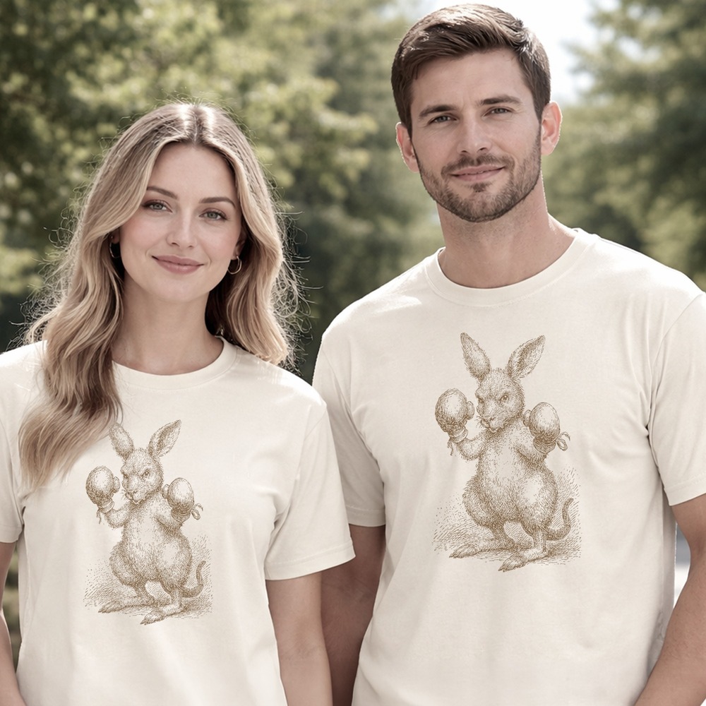 Boxing Rabbit Retro Animal Shirt